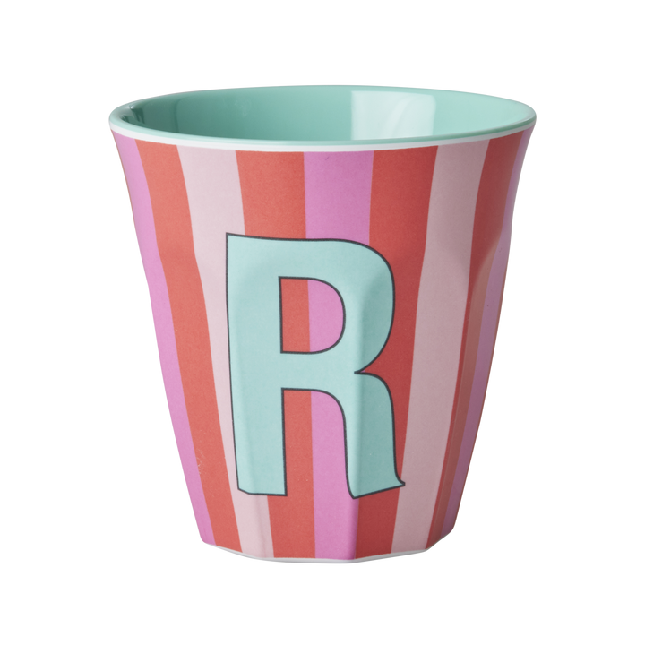 Rice melamine cup 250ml with girl stripes alphabet print – view 6