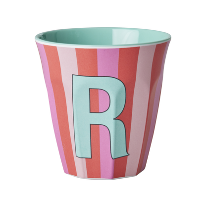 Rice melamine cup 250ml with girl stripes alphabet print – view 6