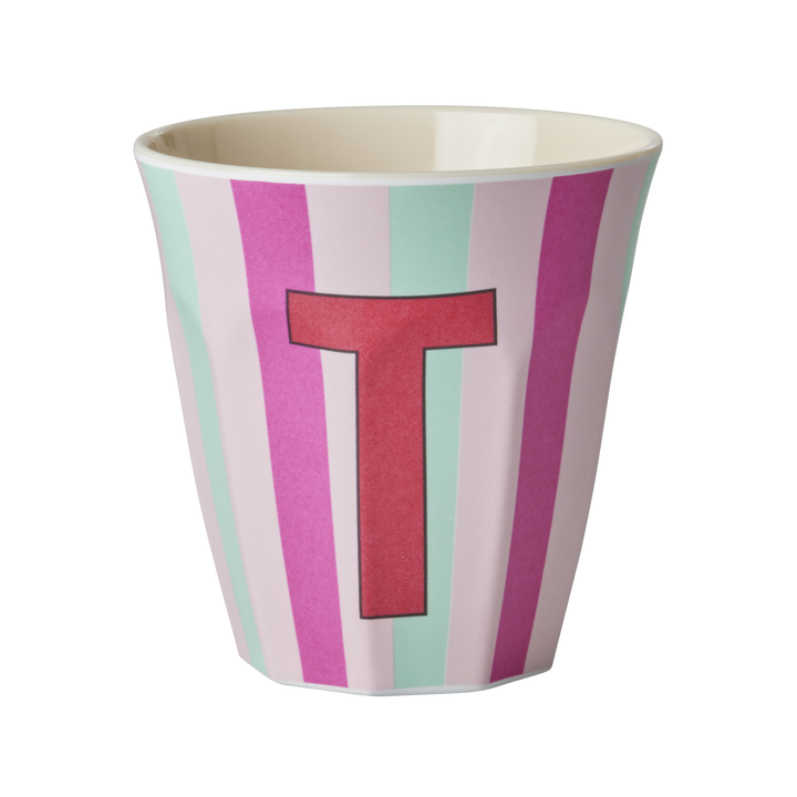Rice melamine cup 250ml with girl stripes alphabet print – view 8