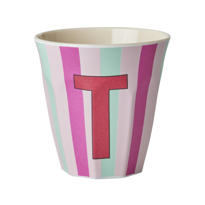 Rice melamine cup 250ml with girl stripes alphabet print – view 8