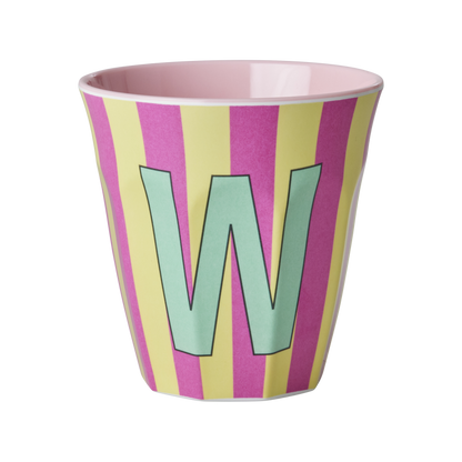 Rice melamine cup 250ml with girl stripes alphabet print – view 11