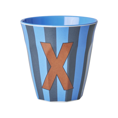 Rice Melamine Cup 250ml - Boy Stripes Alphabet
