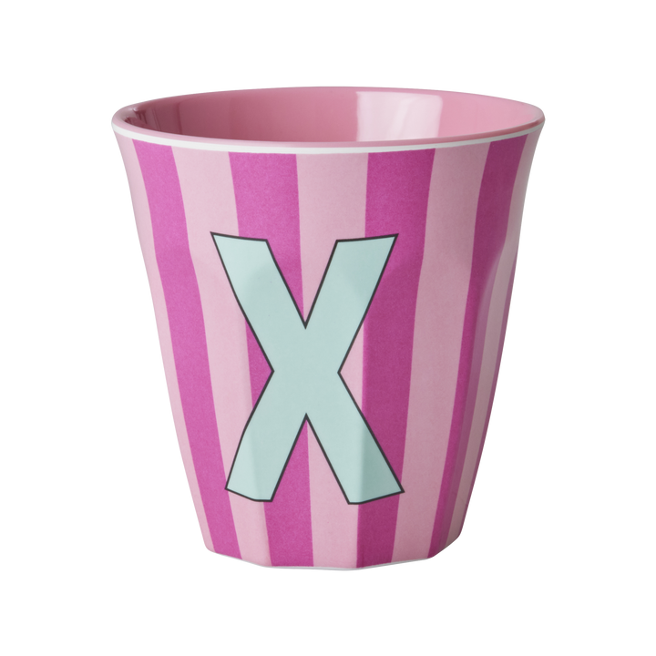 Rice melamine cup 250ml with girl stripes alphabet print – view 10