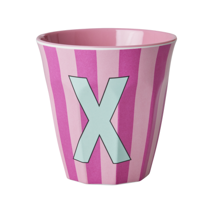 Rice melamine cup 250ml with girl stripes alphabet print – view 10