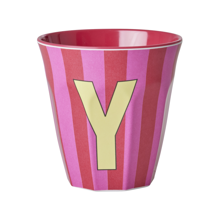 Rice melamine cup 250ml with girl stripes alphabet print – view 12