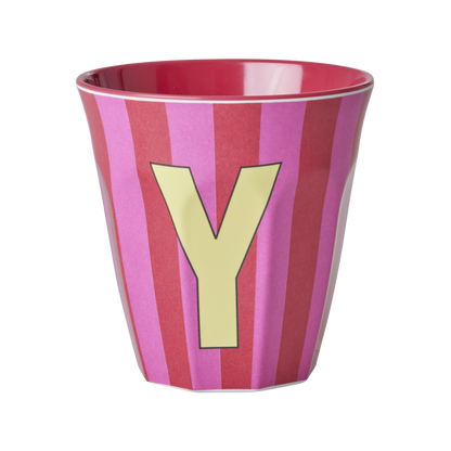 Rice melamine cup 250ml with girl stripes alphabet print – view 12