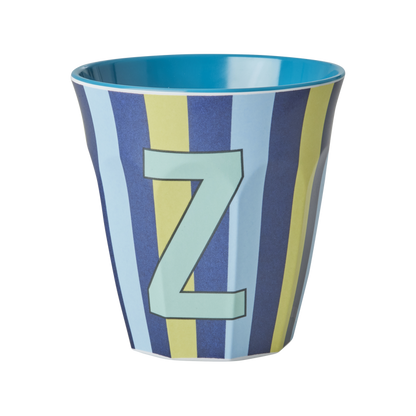 Rice Melamine Cup 250ml - Boy Stripes Alphabet