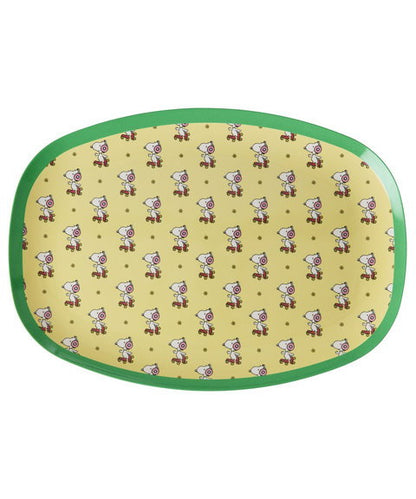 Rice Snoopy Print Melamine Rectangular Dinner Plate, view 5