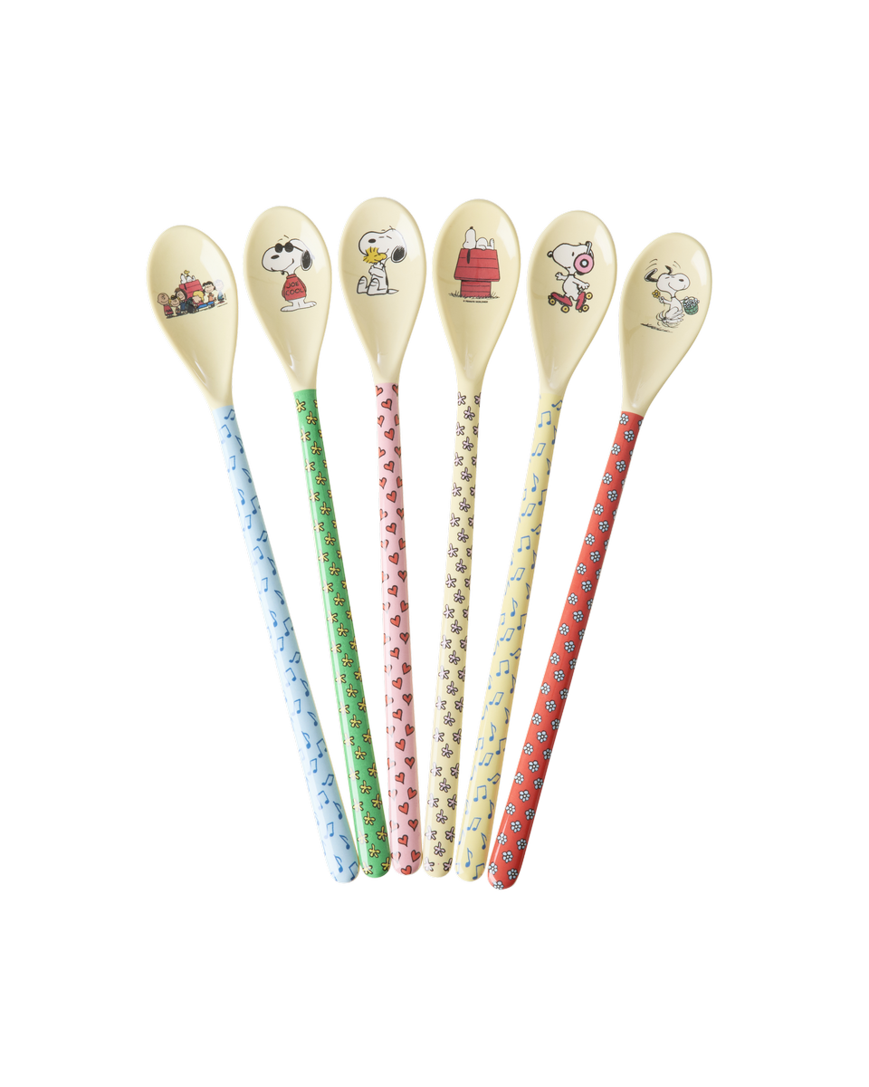 Rice Snoopy Prints Melamine Latte Spoon (Set of 6)