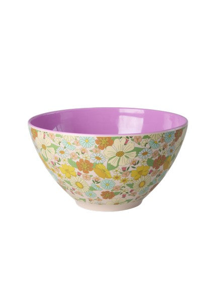 Rice melamine salad bowl with Flower Power print, 4.5 L