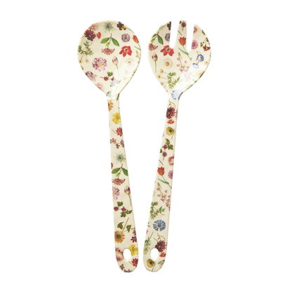 Rice melamine salad cutlery set in Floras Dream print