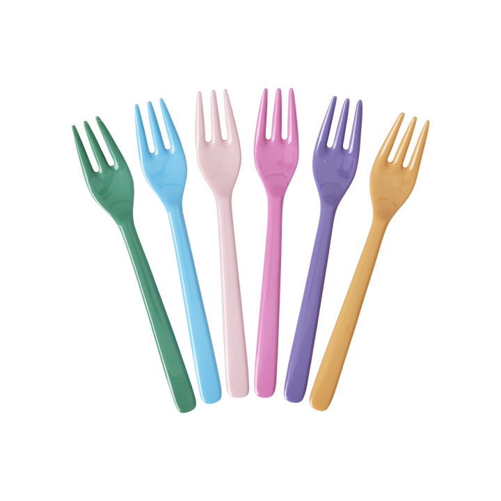 Multicolor Cake Forks (Set of 6)