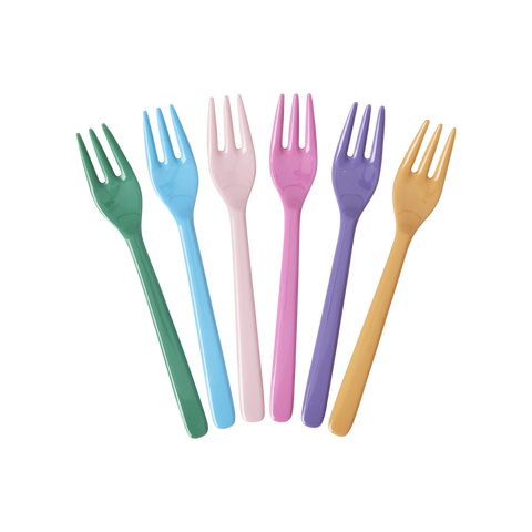 Multicolor Cake Forks (Set of 6)