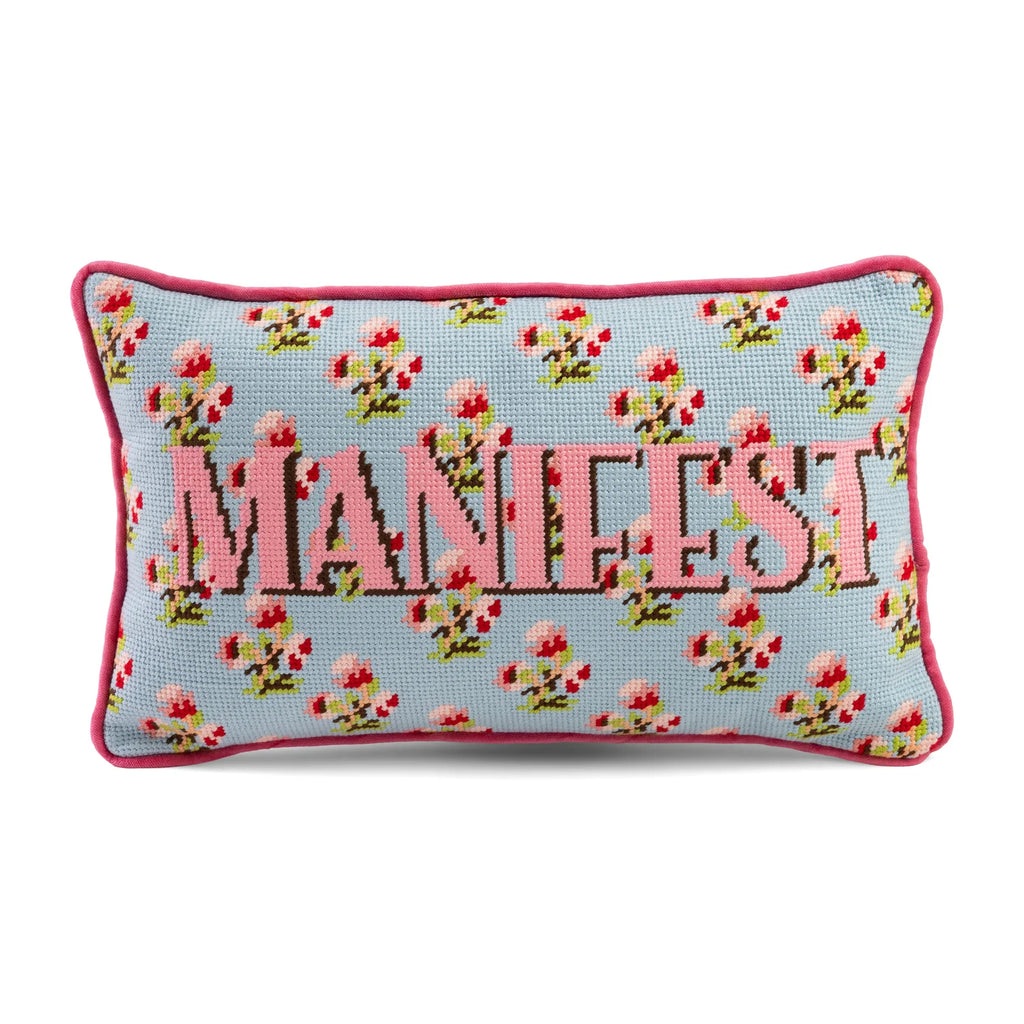Manifest Needlepoint Pillow