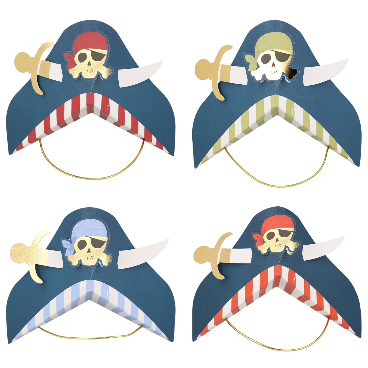 Meri Meri Blue Pirate Party Hats, view 5