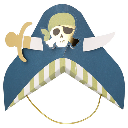 Meri Meri Blue Pirate Party Hats, view 6