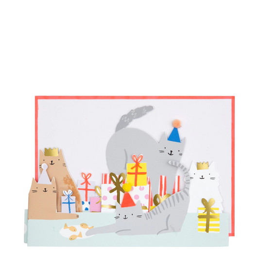 Meri Meri Cat Party Birthday Card