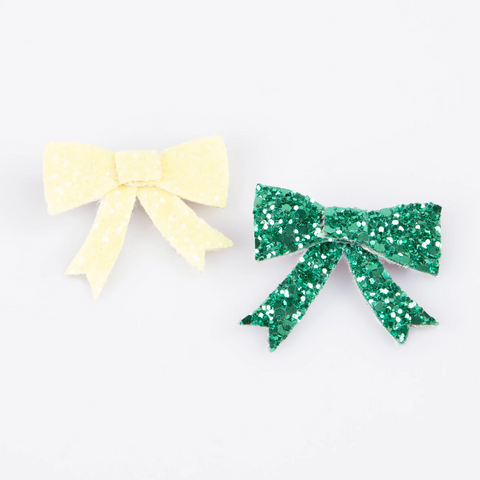 Meri Meri Glitter Bow Hair Clips