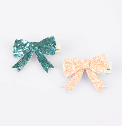 Meri Meri Glitter Bow Hair Clips