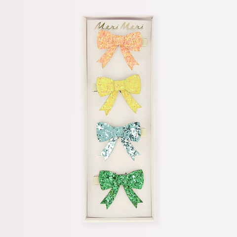 Meri Meri Glitter Bow Hair Clips