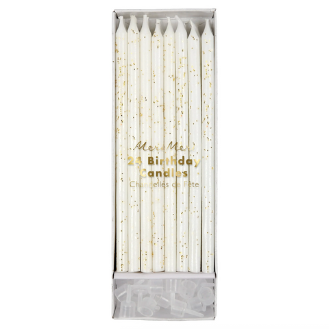 Meri Meri Gold Glitter Candles