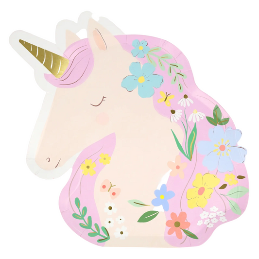 Meri Meri Meadow Unicorns Shaped Plates