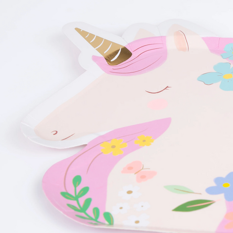Meri Meri Meadow Unicorns Shaped Plates