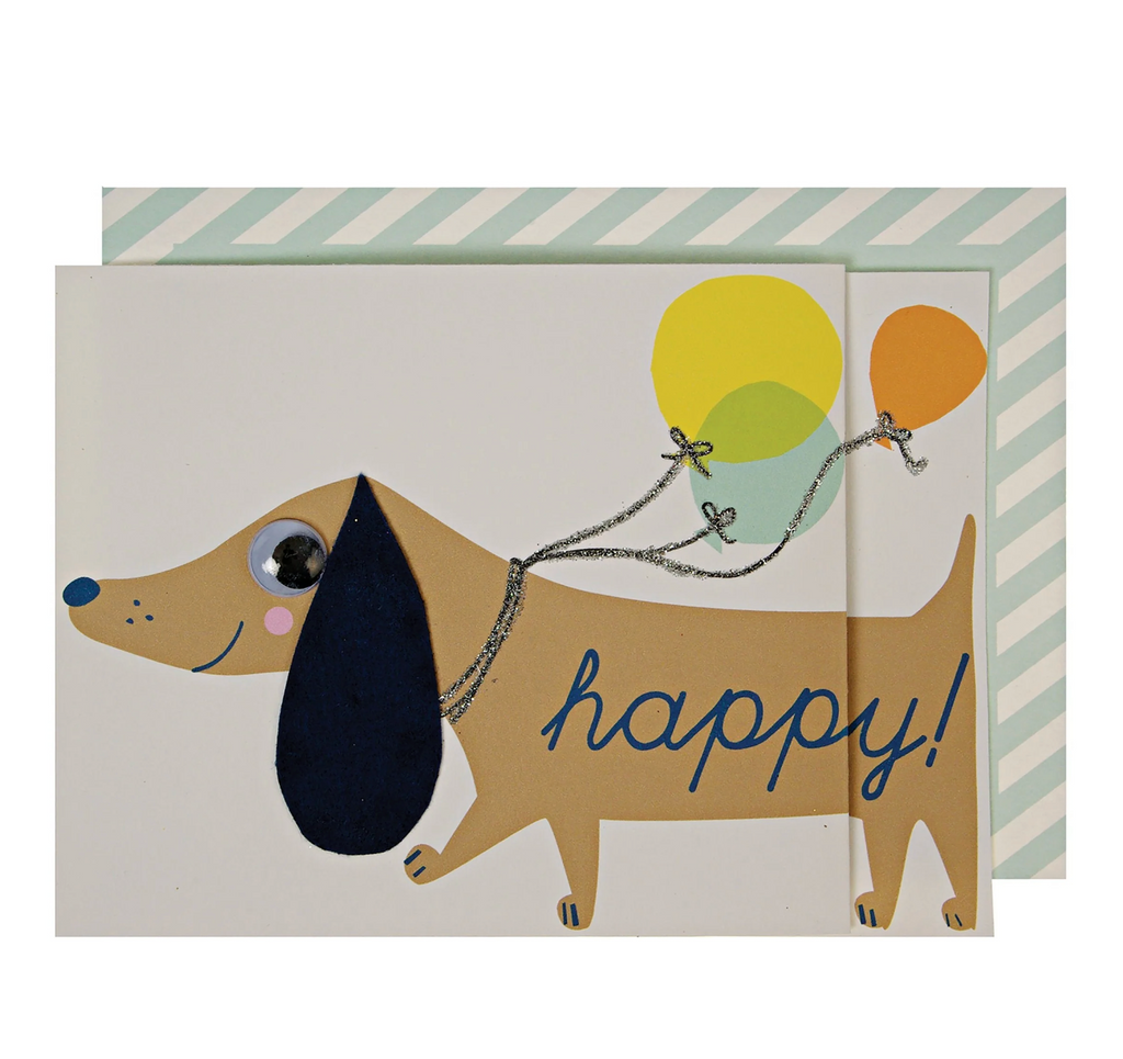 Meri Meri Sausage Dog Birthday Card