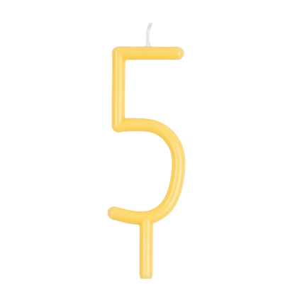 Meri Meri slim number birthday candle on a stick, view 5