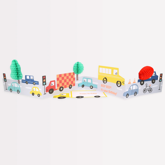 Meri Meri Transport Concertina Birthday Card