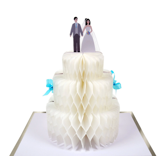 Meri Meri Wedding Cake Honeycomb Card