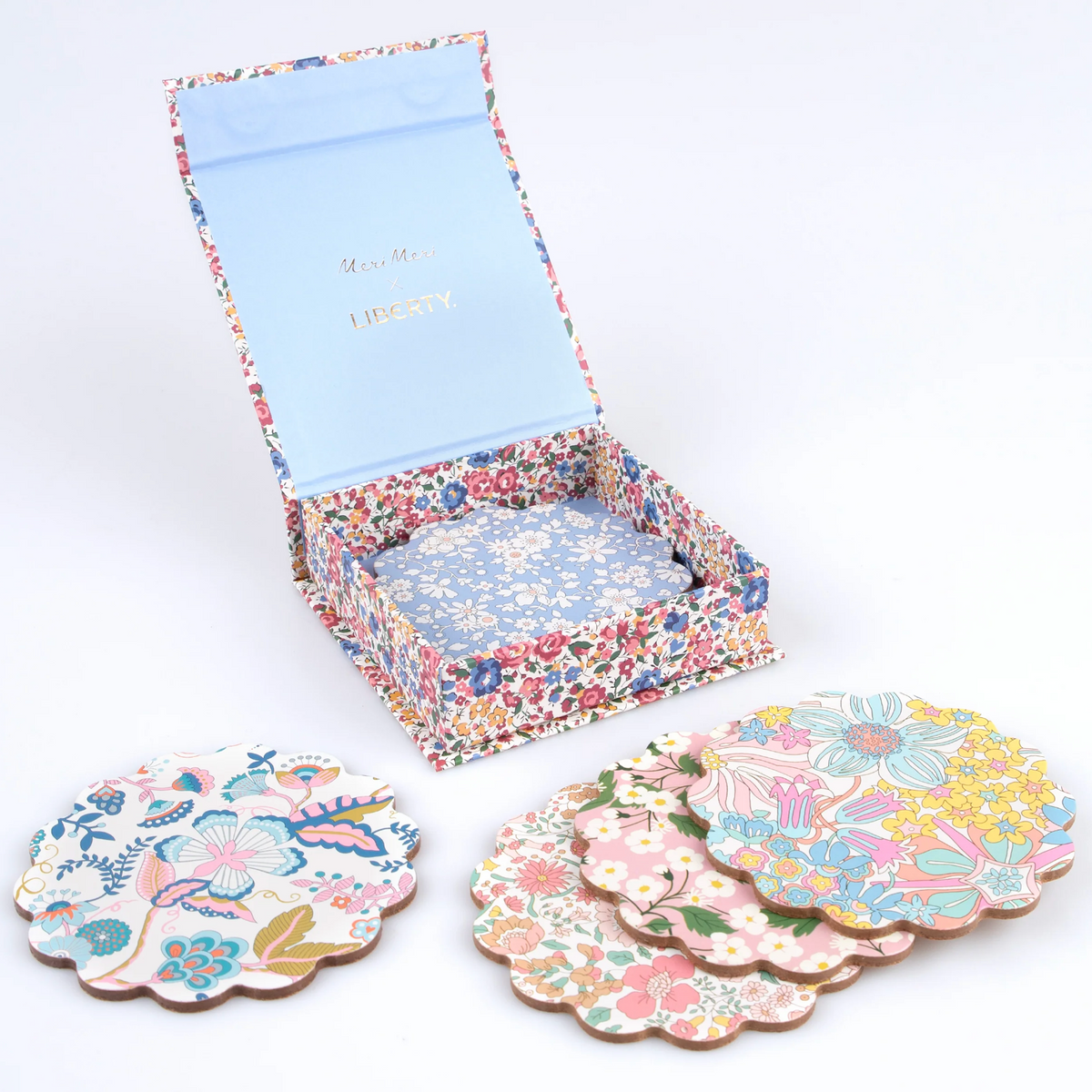 Meri Meri x Liberty Mixed Set Coasters, view 2