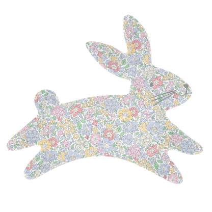 Meri Meri x Liberty reusable bunny-shaped melamine plate with floral print