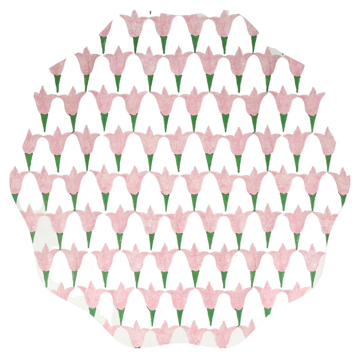 Meri Meri x Molly Mahon Tulip placemat in pink with wavy edge