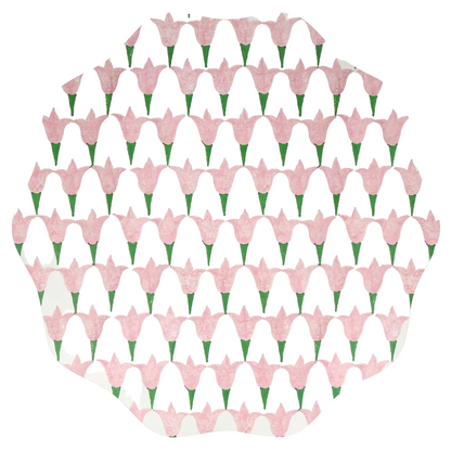 Meri Meri x Molly Mahon Tulip placemat in pink with wavy edge