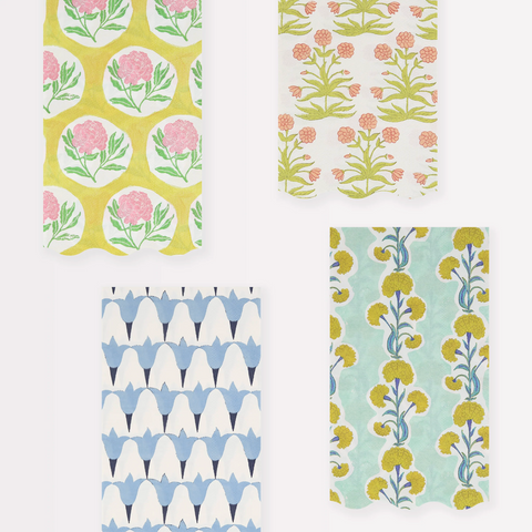 Meri Meri x Molly Mahon Paper Guest Towel Set (Pack of 16 in 4 designs)