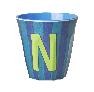 Rice Melamine Cup 250ml - Boy Stripes Alphabet