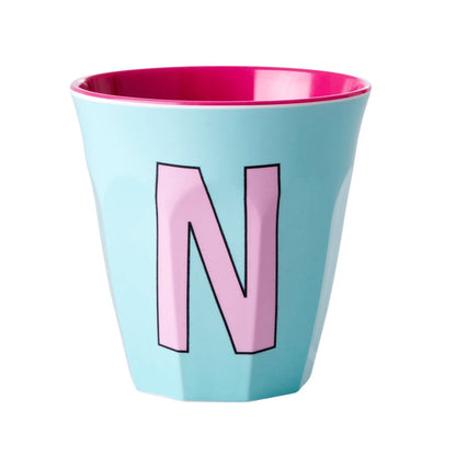 Rice Melamine Cup 250ml - Girl Plain Alphabet
