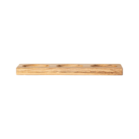 Aparte 3 Section Rectangular Oak Wood Tray