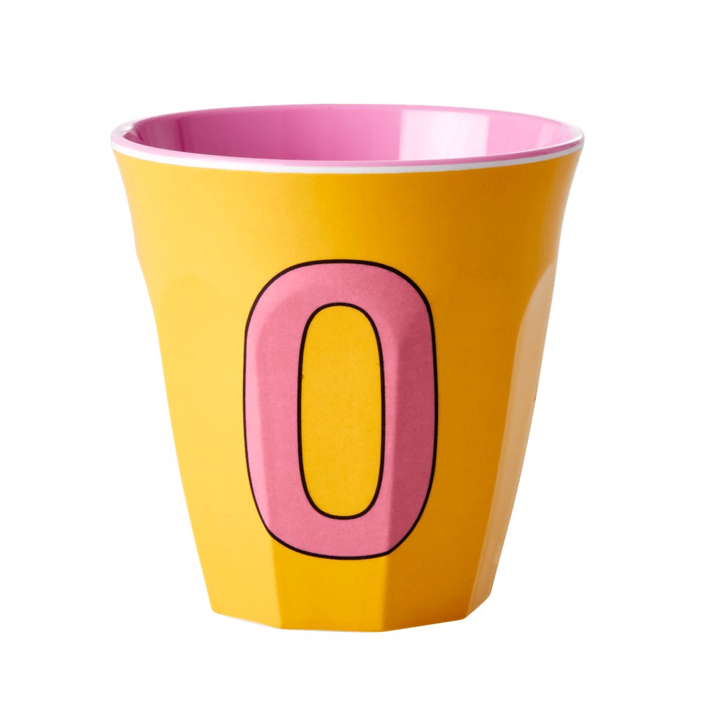 Rice Melamine Cup 250ml - Girl Plain Alphabet