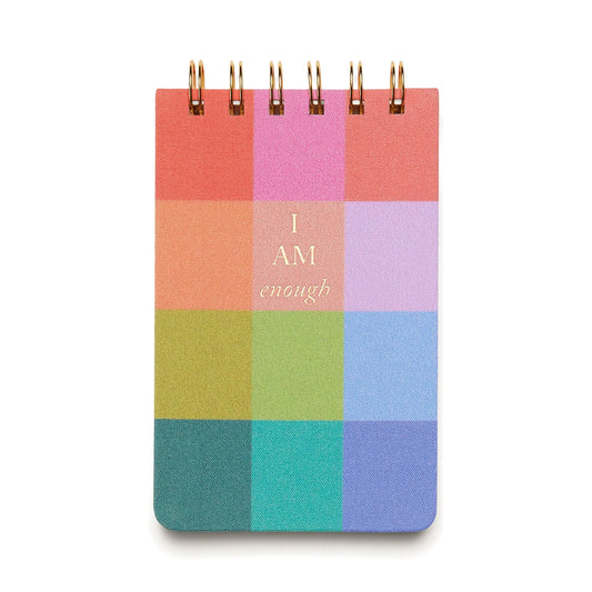 Gentlemen's Hardware Twin Wire Notepad - Rainbow Check