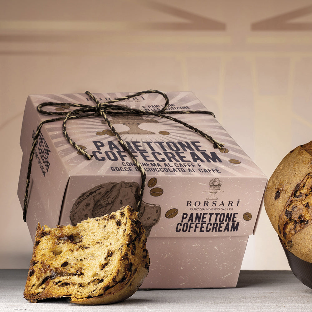 Borsari Rustico Coffee Cream Panettone 1.1kg, packaging detail