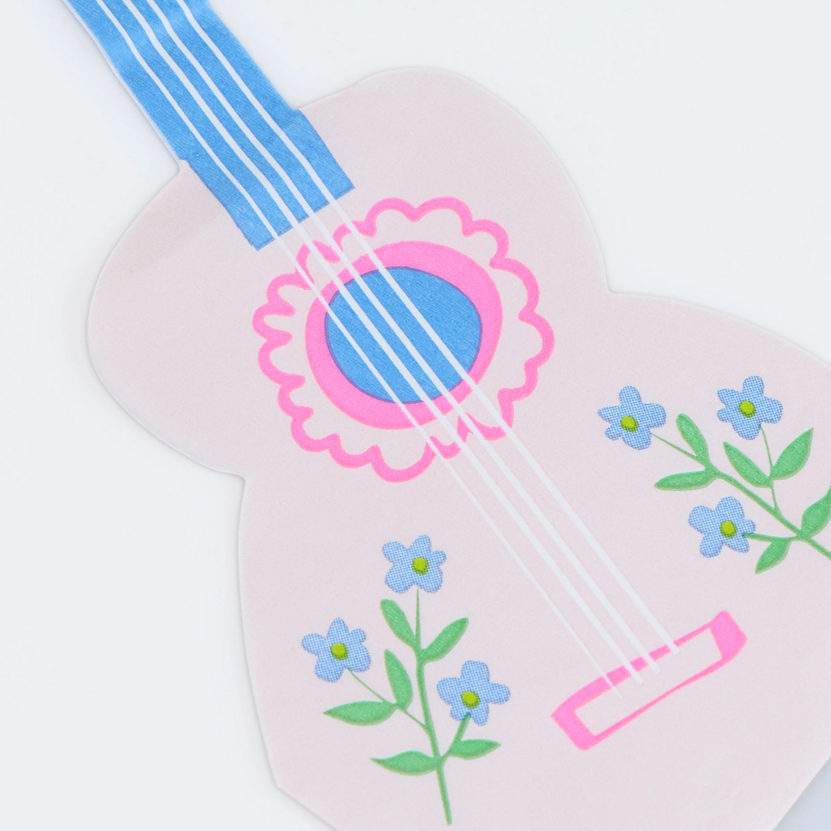 Meri Meri guitar shaped paper napkins in pink, pack of 16