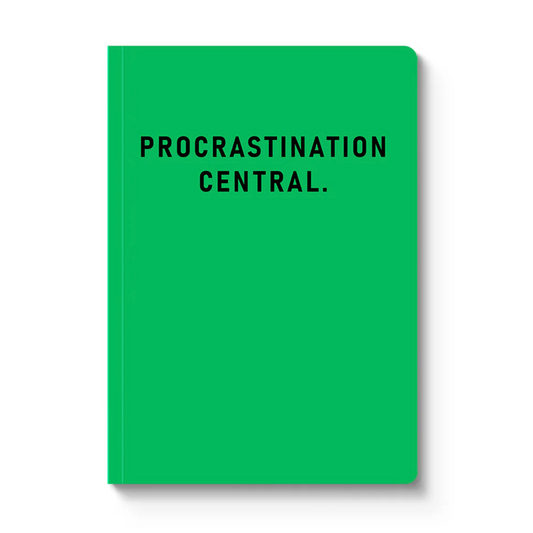 Procrastination Central Paperback Notebook (A5)