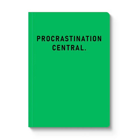 Procrastination Central Paperback Notebook (A5)