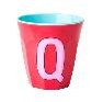 Rice Melamine Cup 250ml - Girl Plain Alphabet