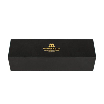 Manopoulos - Handcrafted Khaki Brown Suede Roll-Up Chess Set with Metal Chessmen