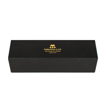 Manopoulos - Handcrafted Grey Suede Roll-Up Backgammon Set