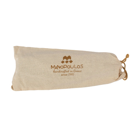 Manopoulos - Handcrafted Khaki Brown Suede Roll-Up Backgammon Set