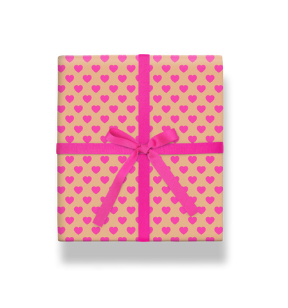 Kelly Hyatt Suki Pink Hearts Roll Wrap